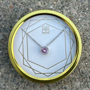 B B Lila One Special Pink Stone necklace